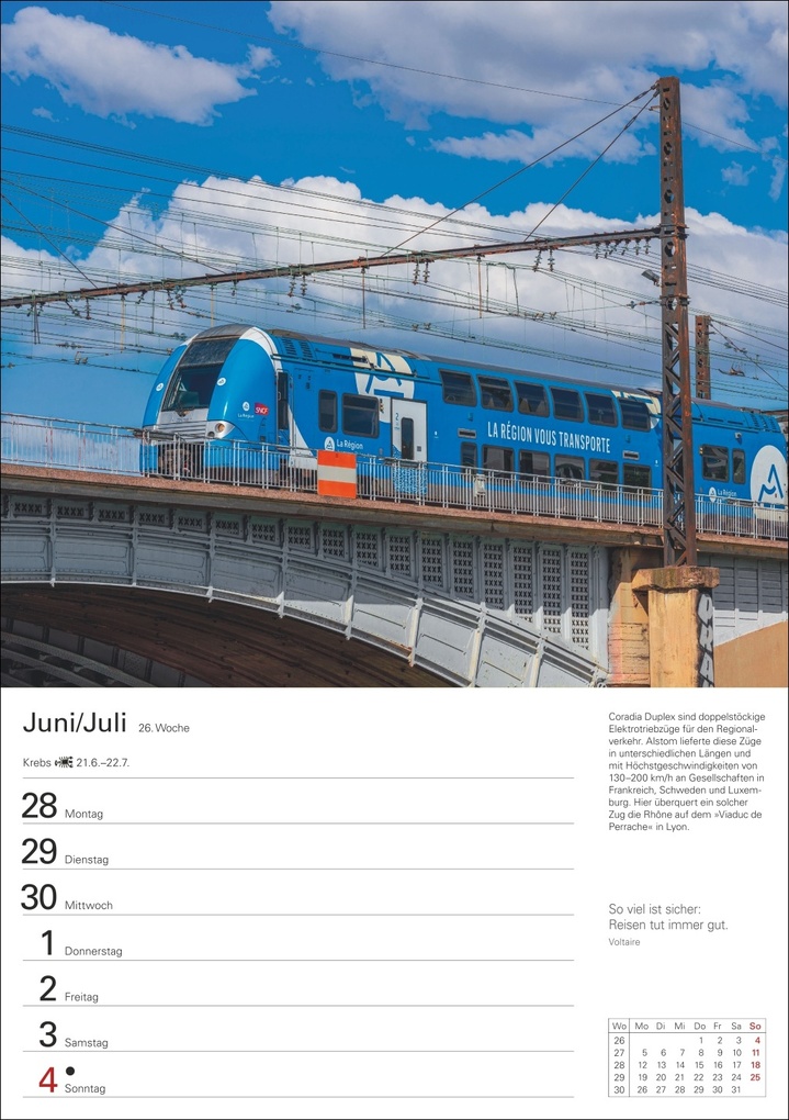 Weitere Ansicht: Eisenbahnen Wochenplaner 2027 - 53 faszinierende Fotografien | Jörn Schramm