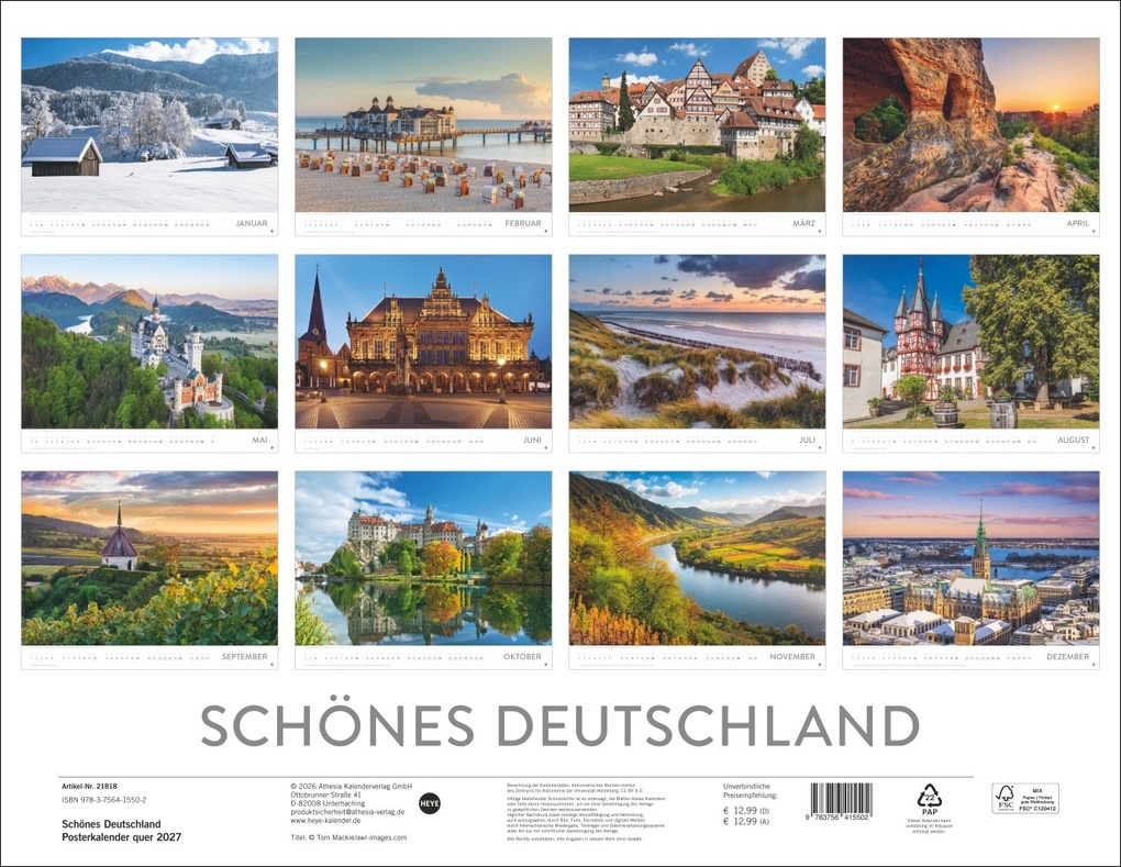 Weitere Ansicht: Schönes Deutschland Posterkalender 2027