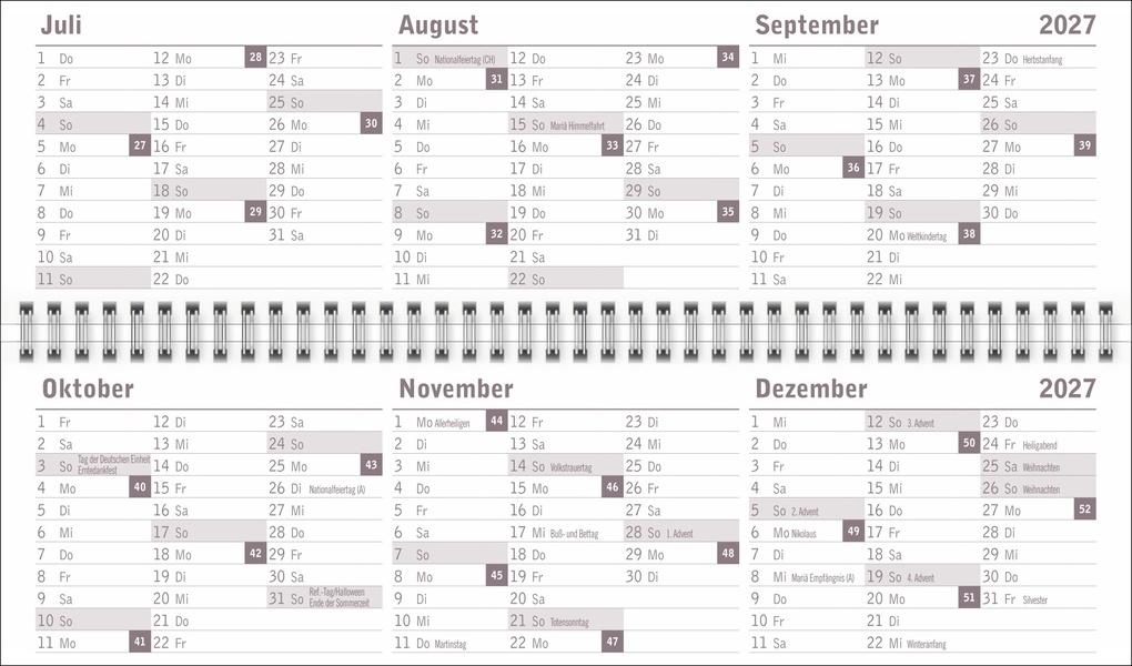 Weitere Ansicht: Großdruck Wochenquerplaner 2027