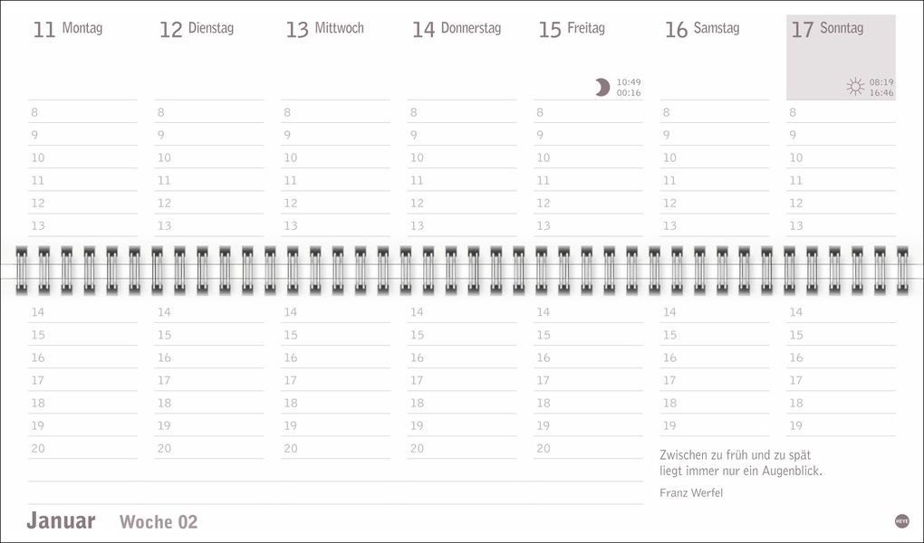 Weitere Ansicht: Großdruck Wochenquerplaner 2027