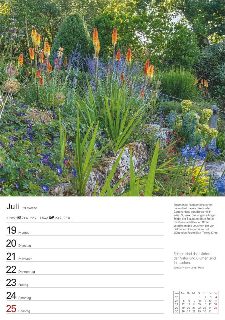 Weitere Ansicht: Gartenparadiese Wochenplaner 2027 - 53 faszinierende Fotografien | Ulrike Issel