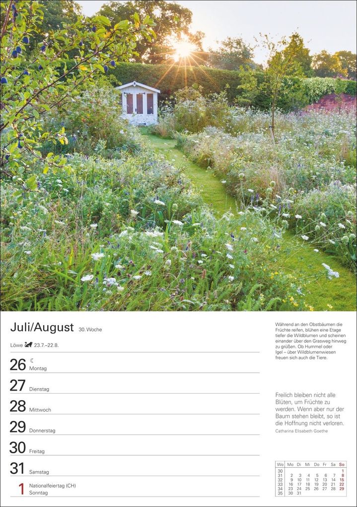 Weitere Ansicht: Gartenparadiese Wochenplaner 2027 - 53 faszinierende Fotografien | Ulrike Issel