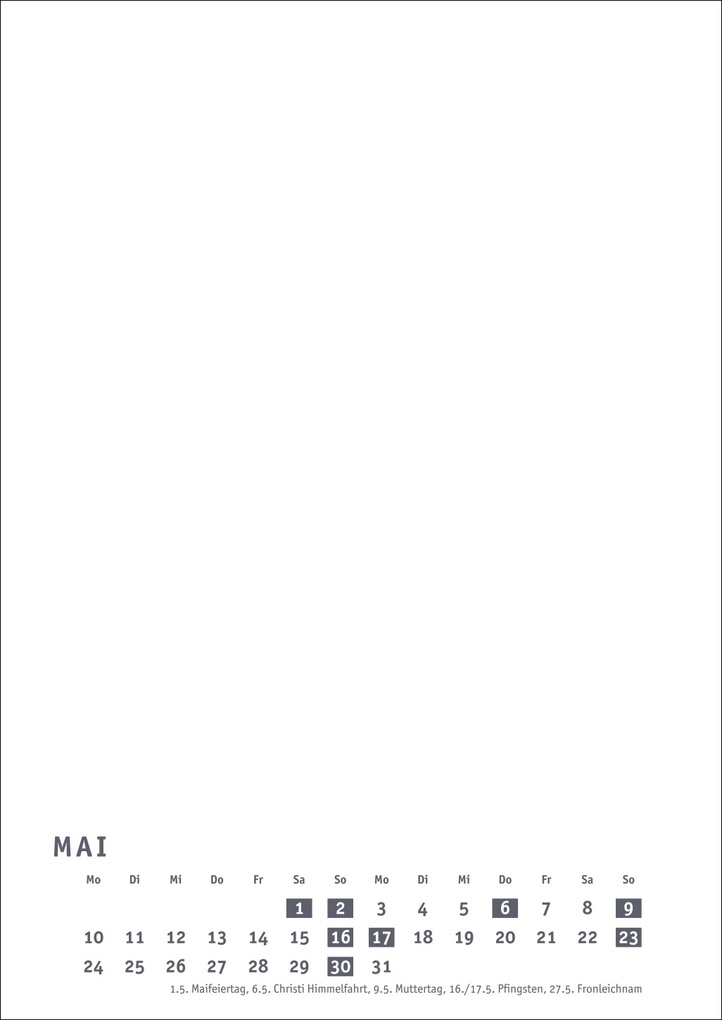 Weitere Ansicht: Premium-Bastelkalender weiß A4 2027