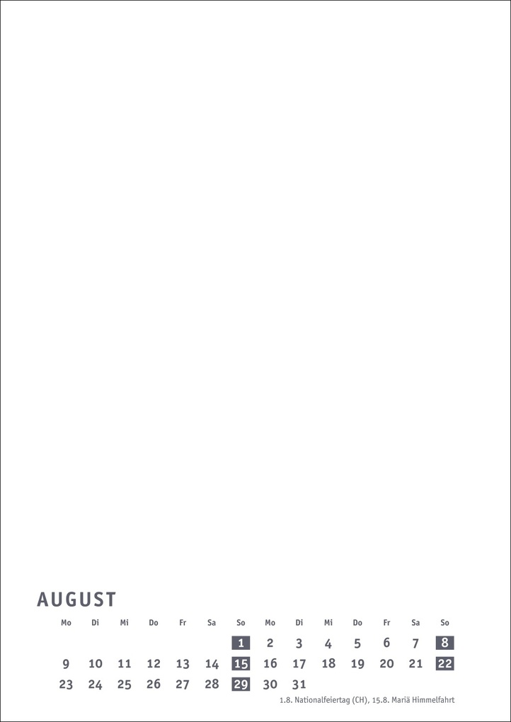 Weitere Ansicht: Premium-Bastelkalender weiß A4 2027