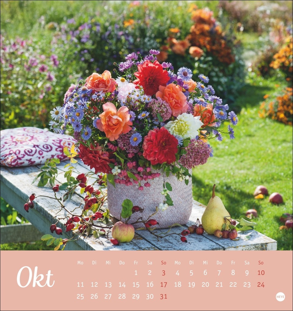 Weitere Ansicht: Herzliche Blumengrüße Postkartenkalender 2027