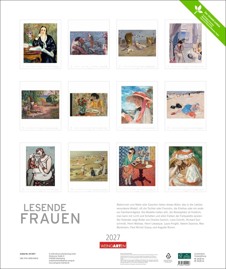 Weitere Ansicht: Lesende Frauen Edition Kalender 2027