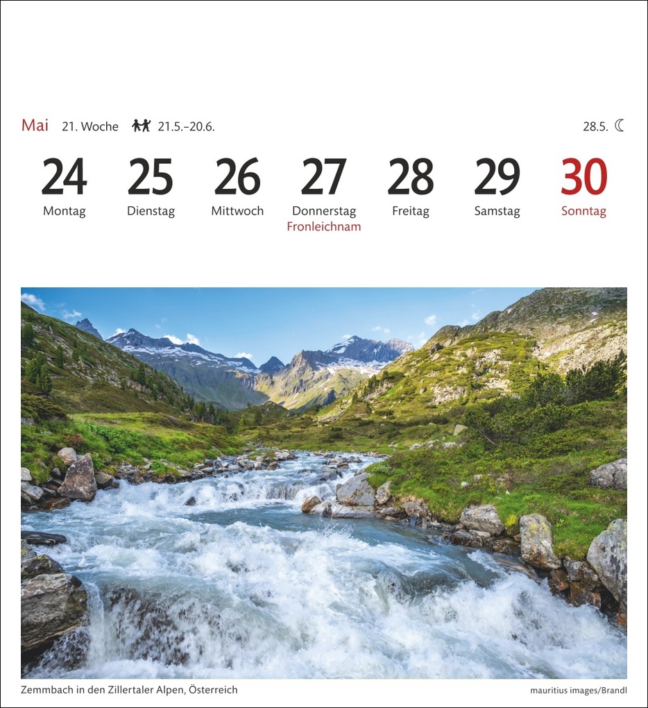 Weitere Ansicht: Alpen Sehnsuchtskalender 2027 - Wochenkalender mit 53 Postkarten