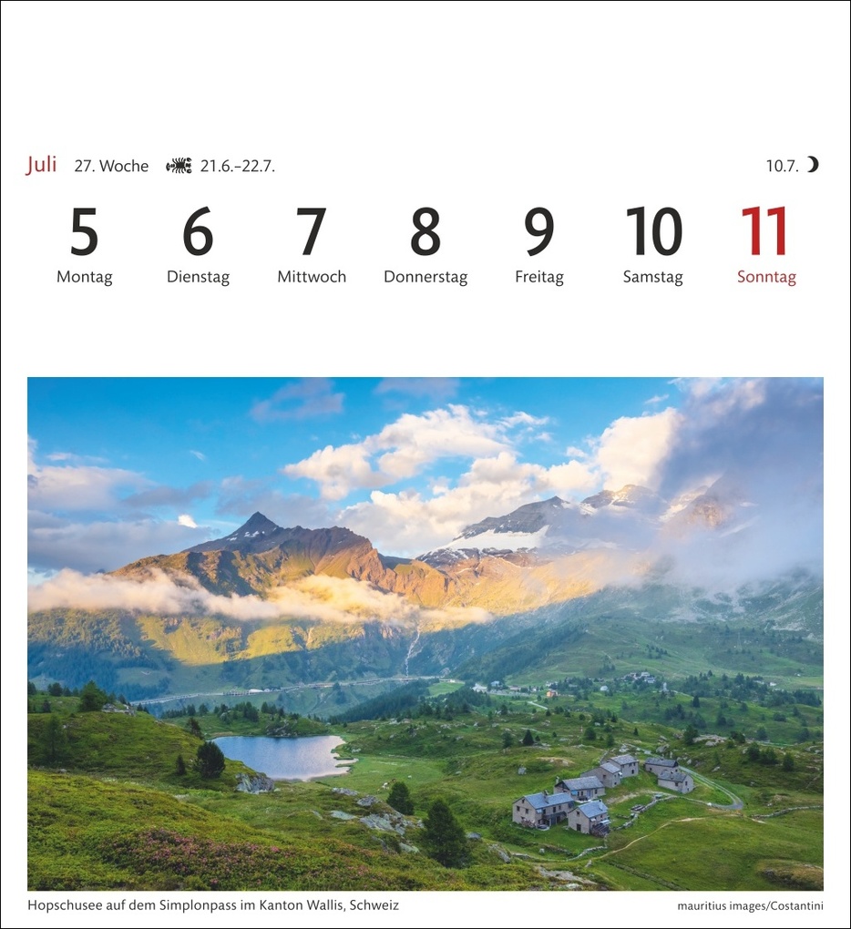 Weitere Ansicht: Alpen Sehnsuchtskalender 2027 - Wochenkalender mit 53 Postkarten