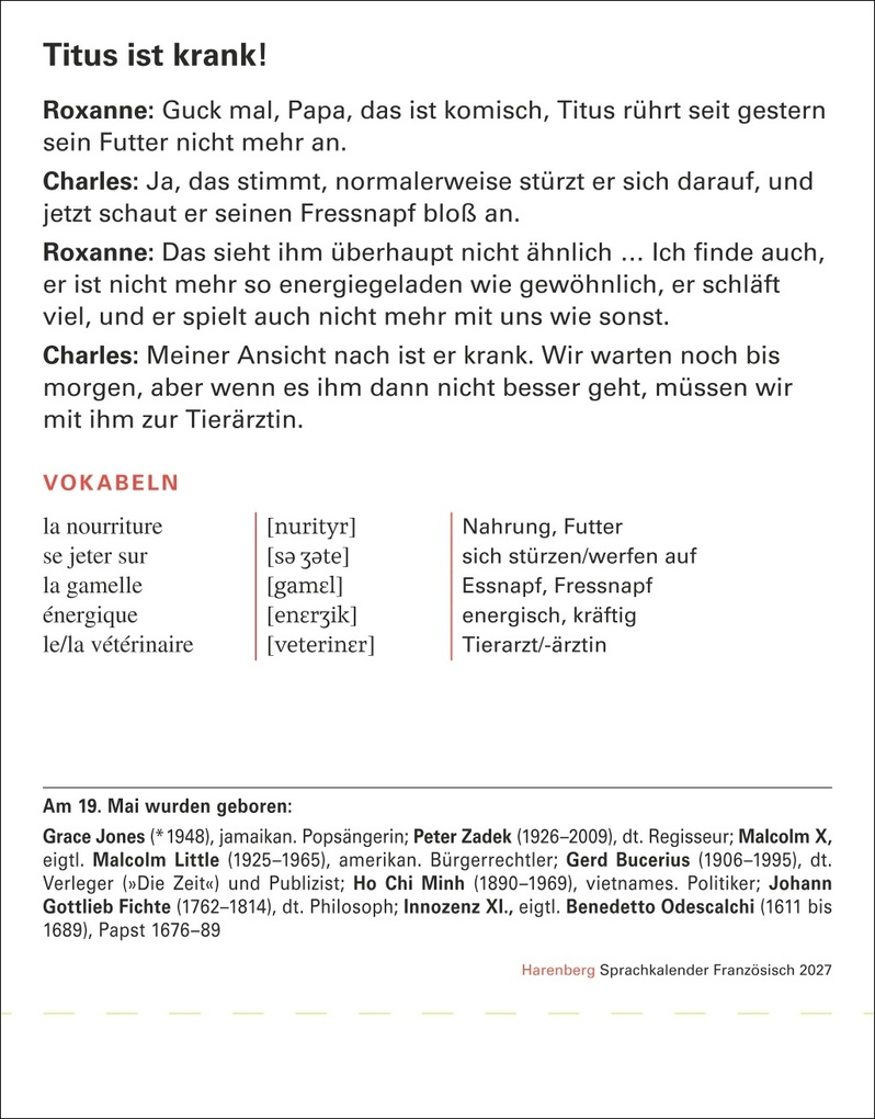 Weitere Ansicht: Französisch Sprachkalender 2027 - Französisch lernen leicht gemacht - Tagesabreißkalender | Olivia Tournadre