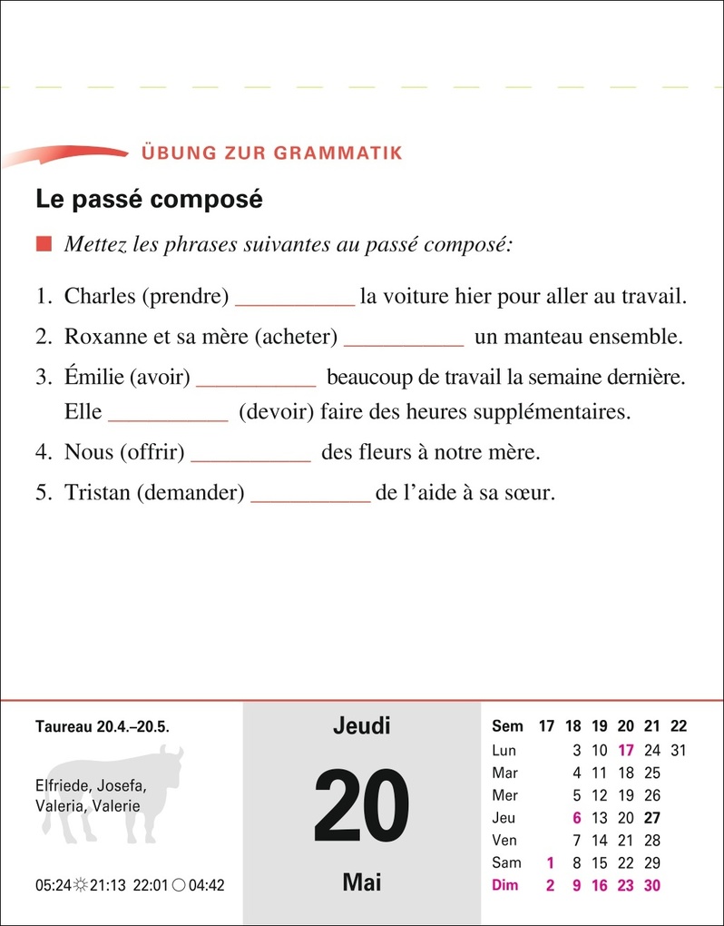 Weitere Ansicht: Französisch Sprachkalender 2027 - Französisch lernen leicht gemacht - Tagesabreißkalender | Olivia Tournadre