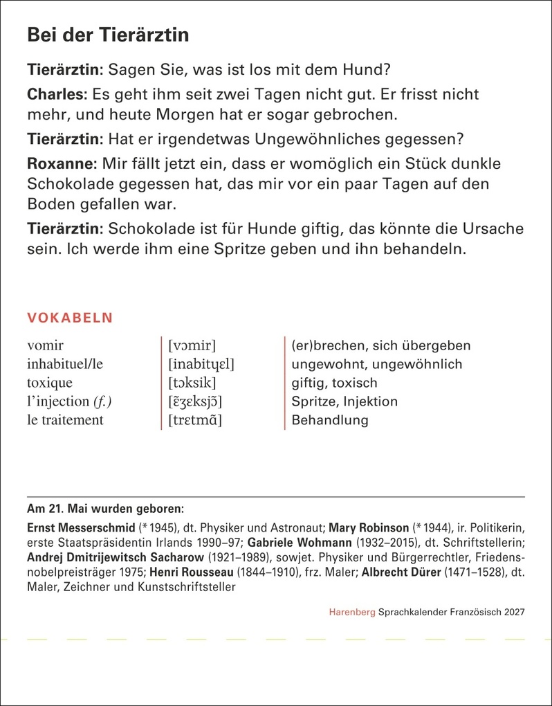 Weitere Ansicht: Französisch Sprachkalender 2027 - Französisch lernen leicht gemacht - Tagesabreißkalender | Olivia Tournadre