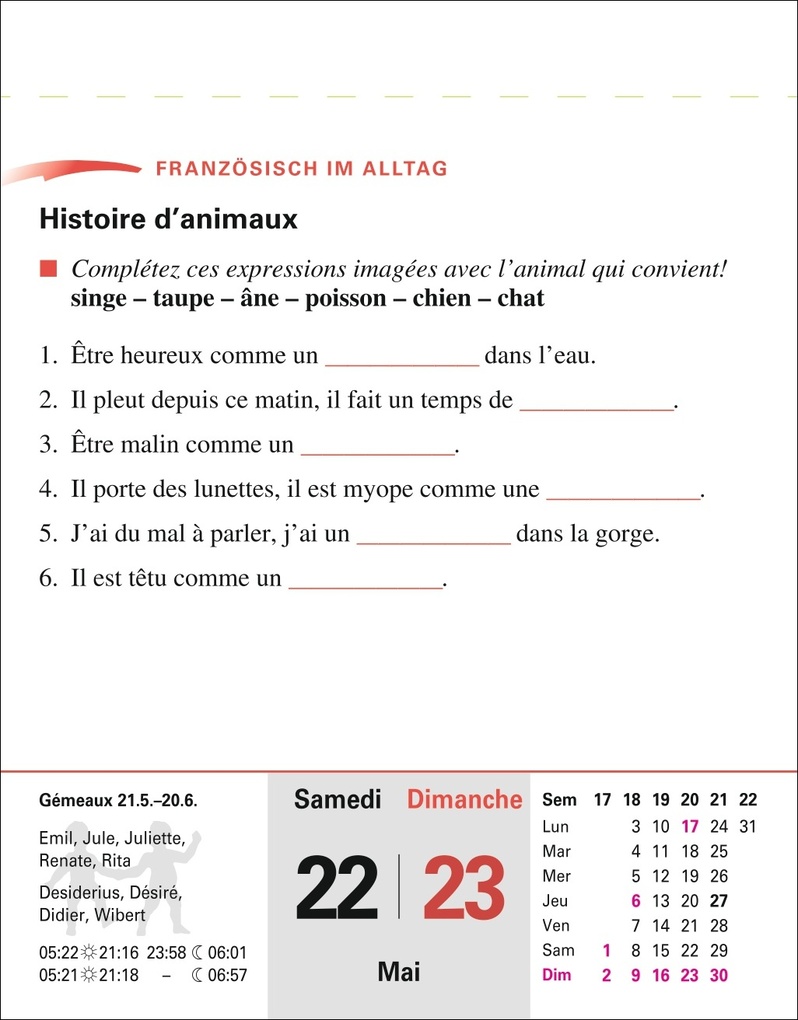 Weitere Ansicht: Französisch Sprachkalender 2027 - Französisch lernen leicht gemacht - Tagesabreißkalender | Olivia Tournadre