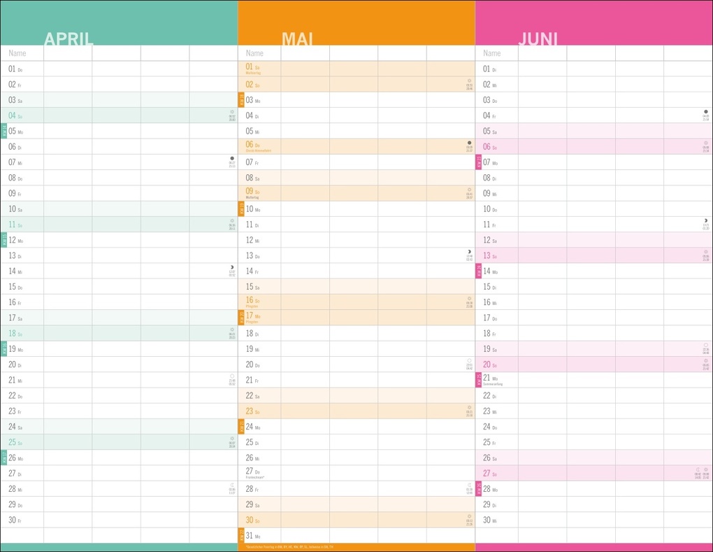 Weitere Ansicht: 3-Monats-Familienplaner 2027