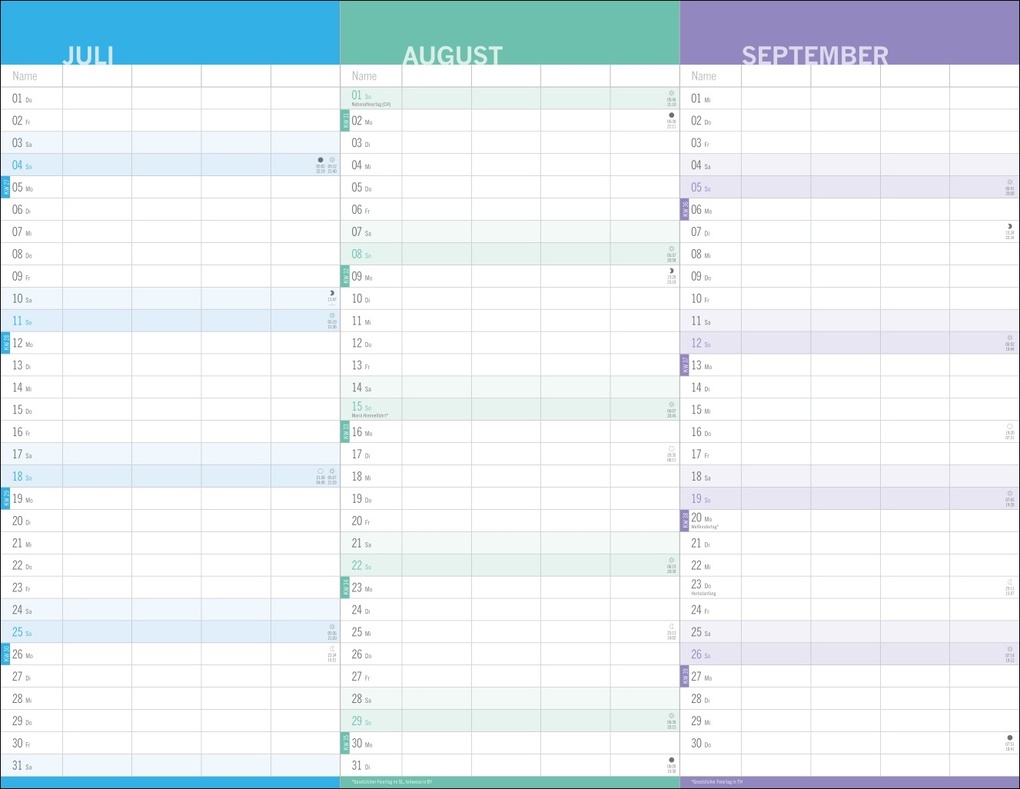 Weitere Ansicht: 3-Monats-Familienplaner 2027