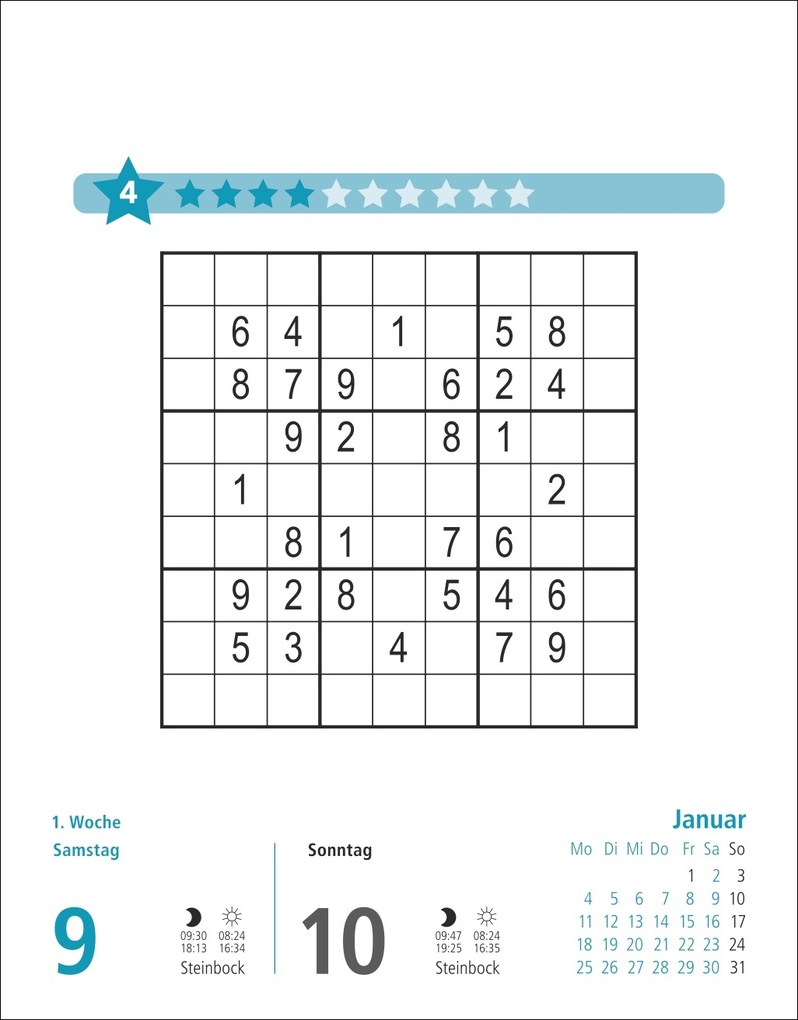 Weitere Ansicht: Stefan Heine Sudoku mittel bis schwierig Tagesabreißkalender 2027 | Stefan Heine