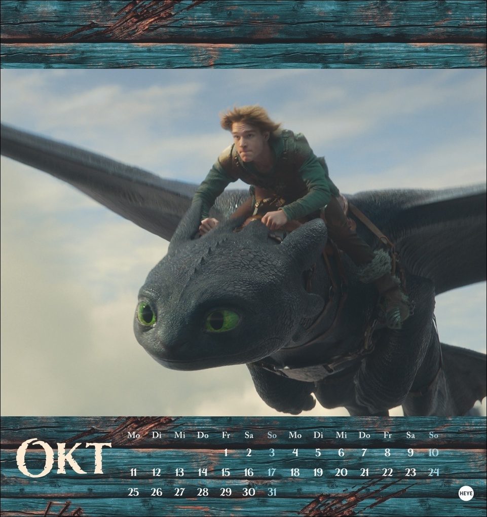 Weitere Ansicht: Drachenzähmen Postkartenkalender 2027