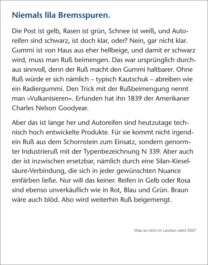 Weitere Ansicht: Was so nicht im Lexikon steht Tagesabreißkalender 2027 - Kuriositäten, Histörchen und merkwürdige Geschichten | Joachim Heimannsberg