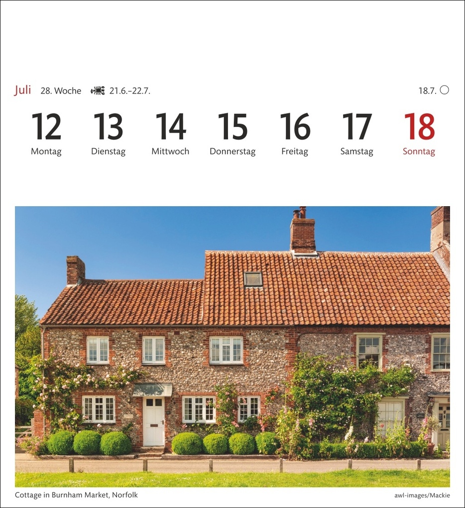 Weitere Ansicht: England Sehnsuchtskalender 2027 - Wochenkalender mit 53 Postkarten