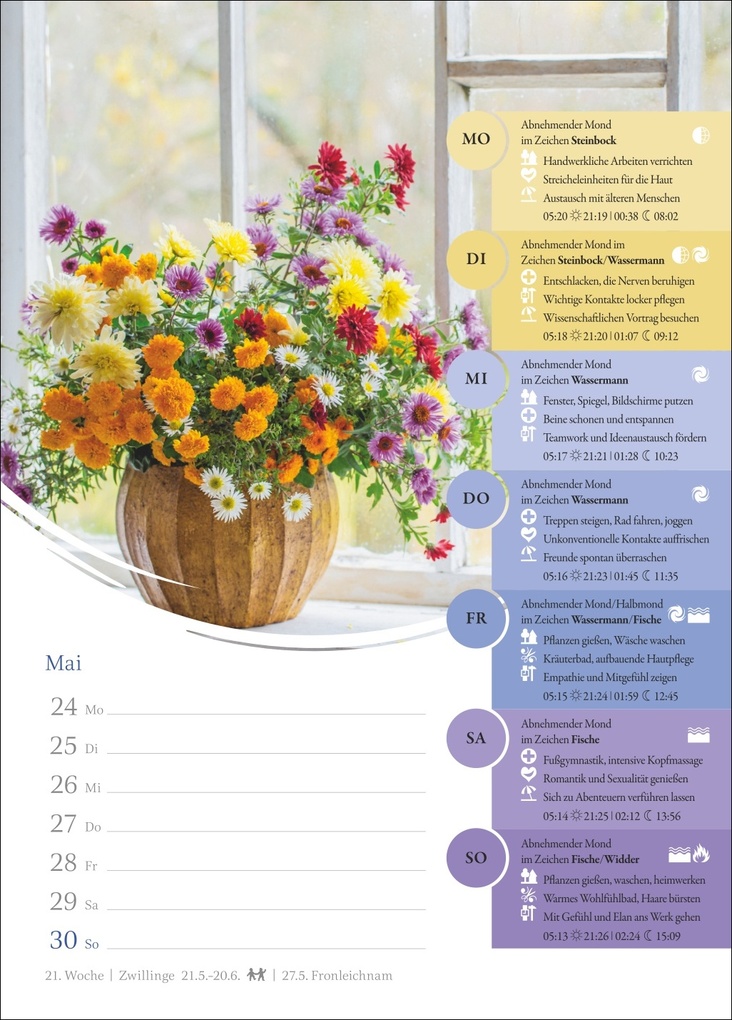 Weitere Ansicht: Mondkalender Wochenkalender 2027 - 53 Wochenblätter mit praktischen Tipps für jeden Tag | Beatrix Braukmüller