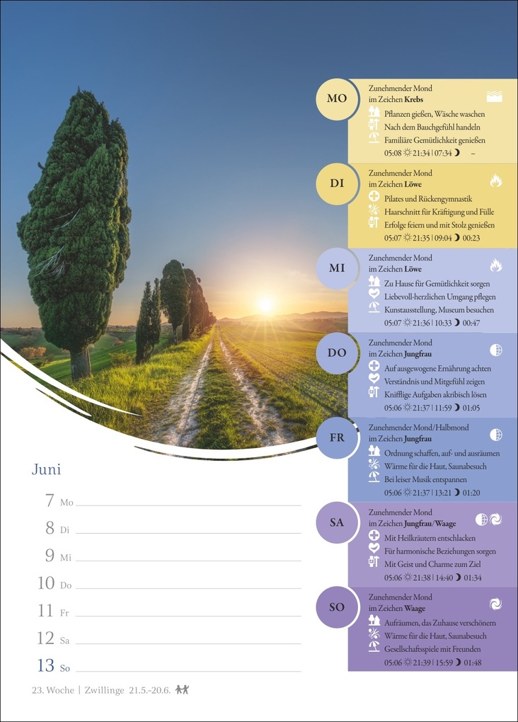 Weitere Ansicht: Mondkalender Wochenkalender 2027 - 53 Wochenblätter mit praktischen Tipps für jeden Tag | Beatrix Braukmüller