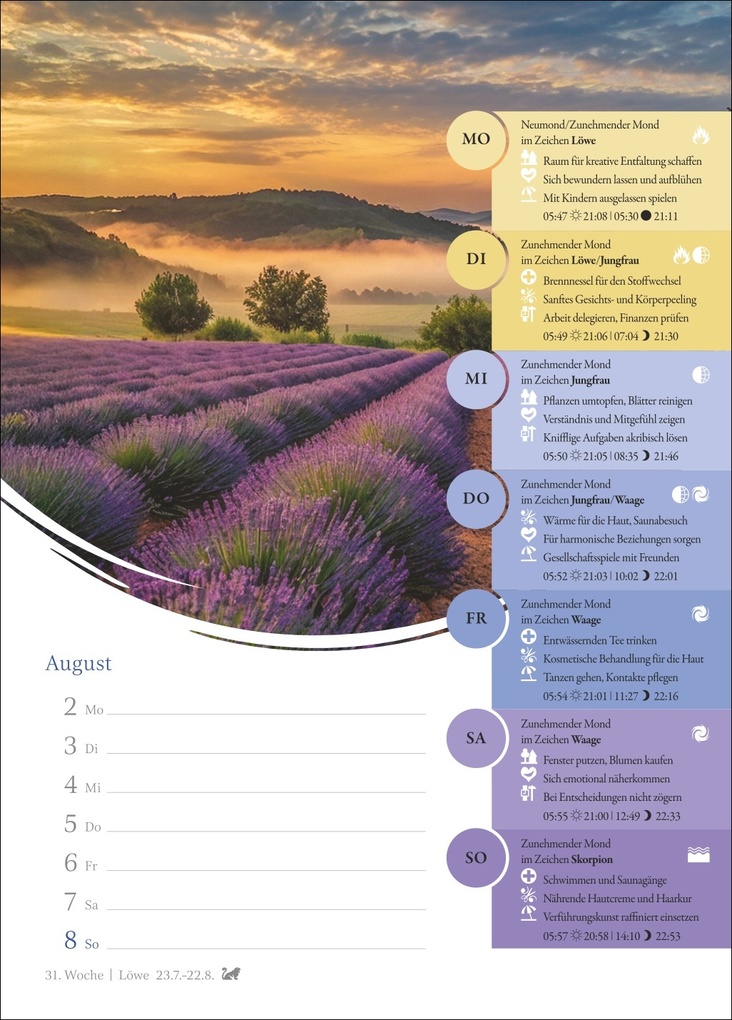 Weitere Ansicht: Mondkalender Wochenkalender 2027 - 53 Wochenblätter mit praktischen Tipps für jeden Tag | Beatrix Braukmüller