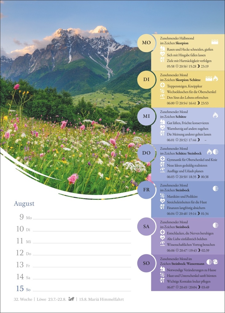 Weitere Ansicht: Mondkalender Wochenkalender 2027 - 53 Wochenblätter mit praktischen Tipps für jeden Tag | Beatrix Braukmüller