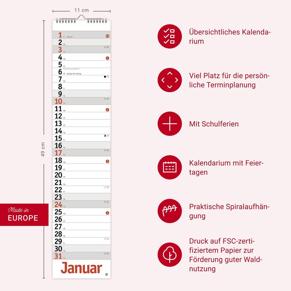 Weitere Ansicht: Langplaner, rot 2027