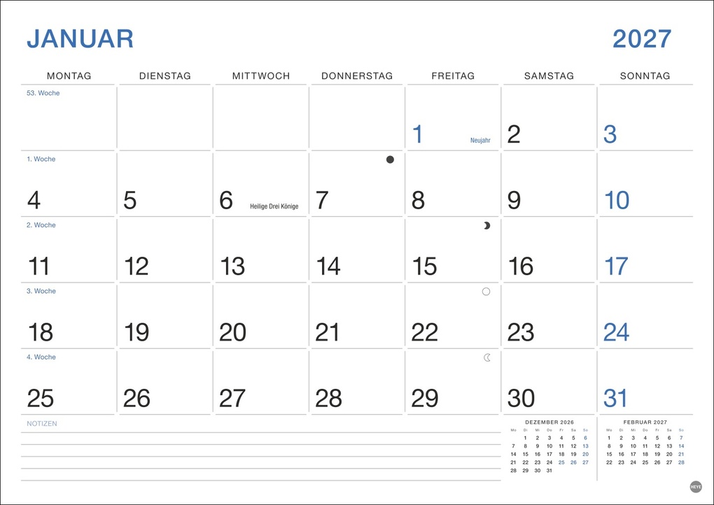 Weitere Ansicht: Büro Monatsplaner 2027