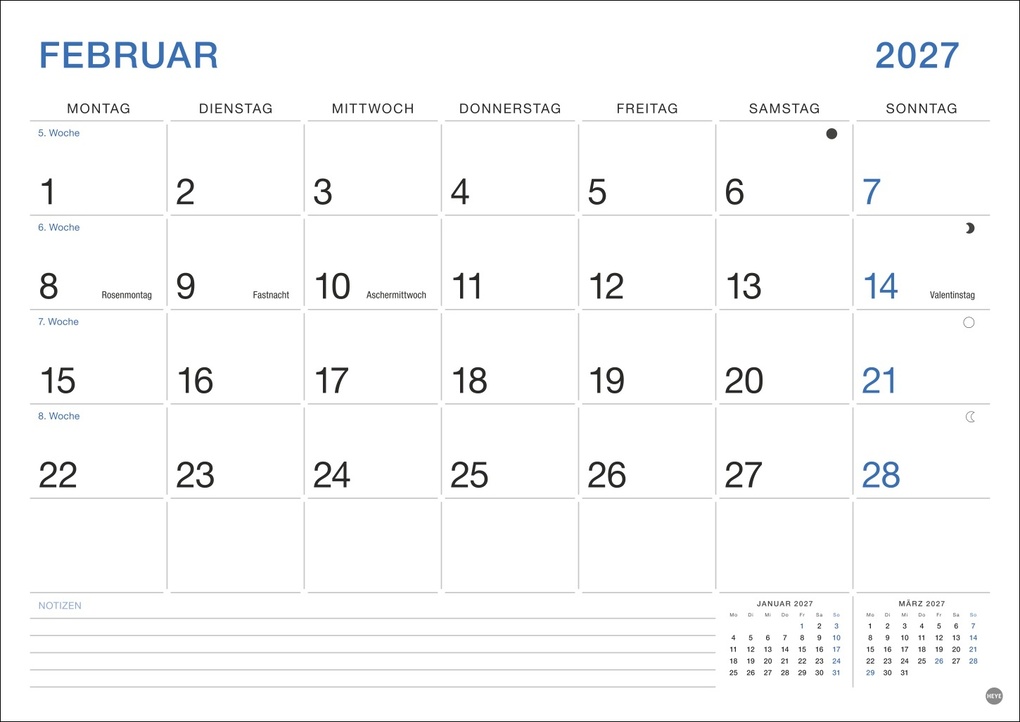 Weitere Ansicht: Büro Monatsplaner 2027