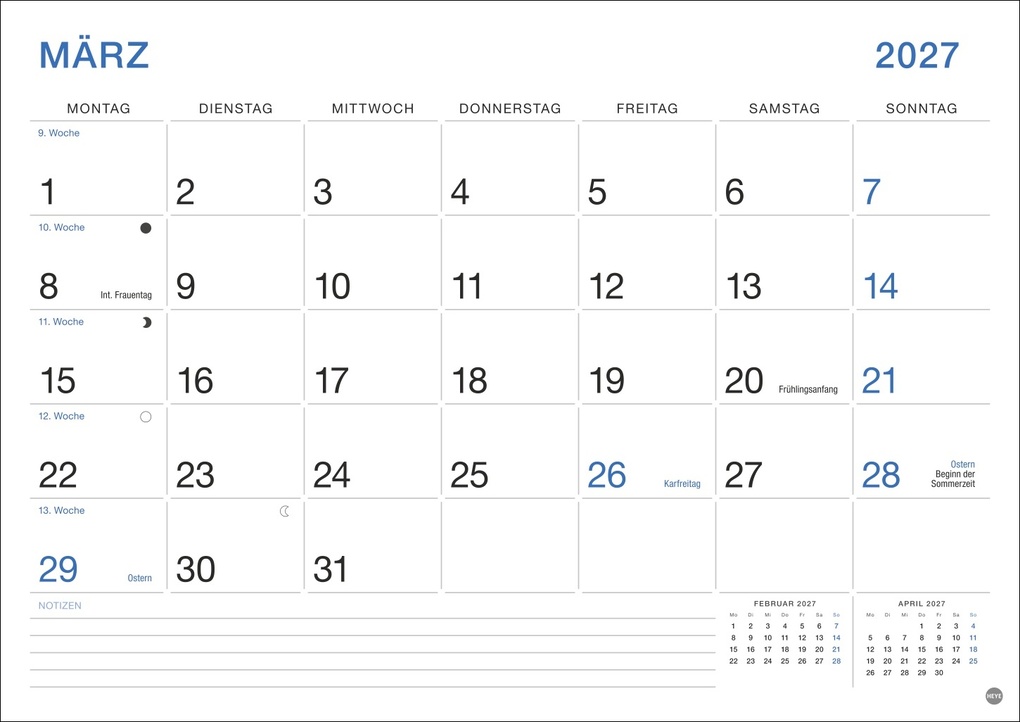 Weitere Ansicht: Büro Monatsplaner 2027