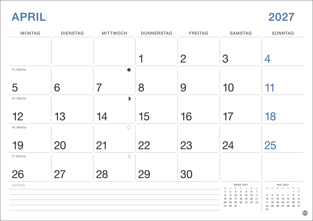 Weitere Ansicht: Büro Monatsplaner 2027