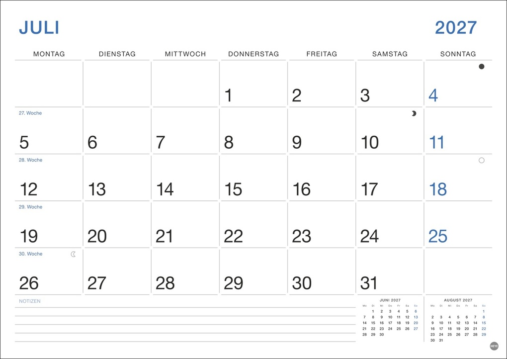 Weitere Ansicht: Büro Monatsplaner 2027