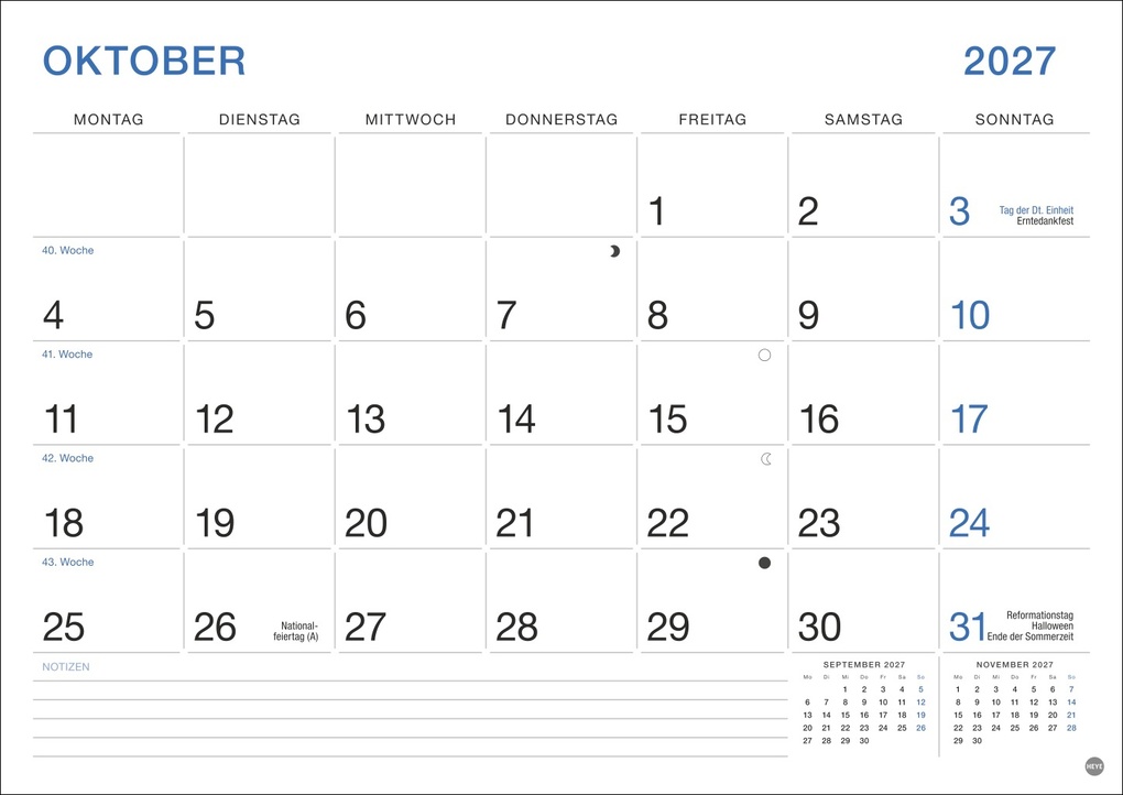 Weitere Ansicht: Büro Monatsplaner 2027