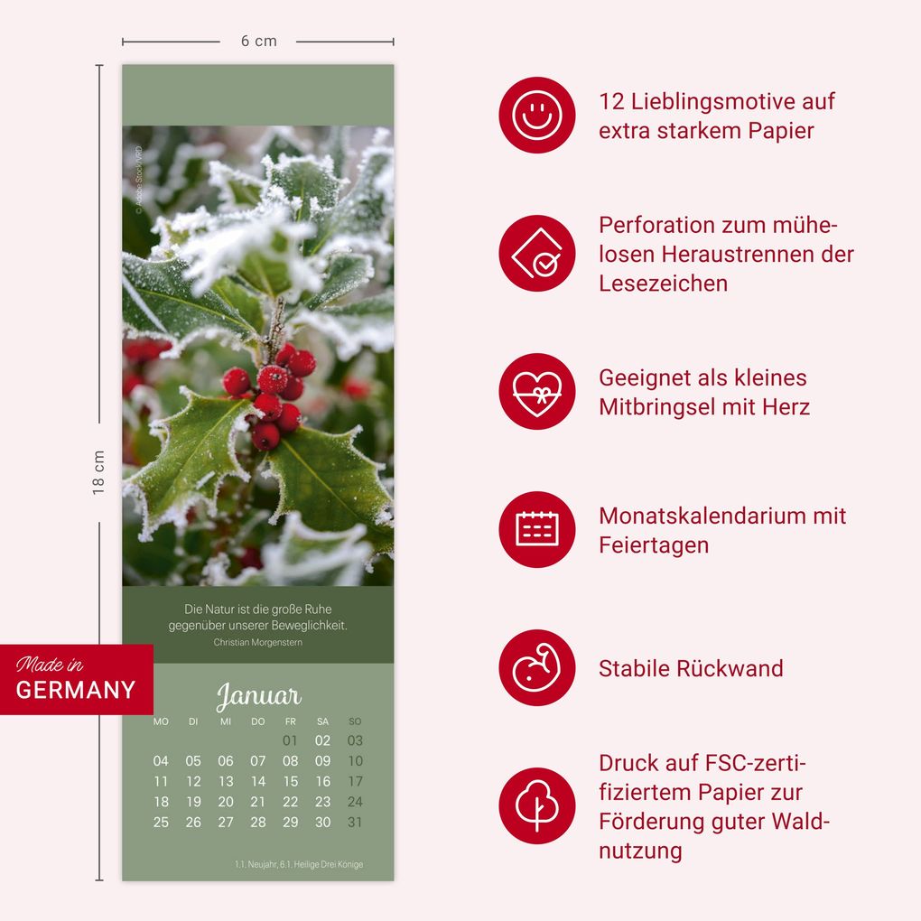 Weitere Ansicht: Achtsamkeit Lesezeichen & Kalender 2027