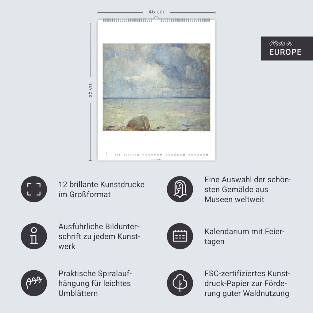 Weitere Ansicht: Die schönsten Meereslandschaften Kalender 2027 | Henri Matisse, Claude Monet, Max Liebermann