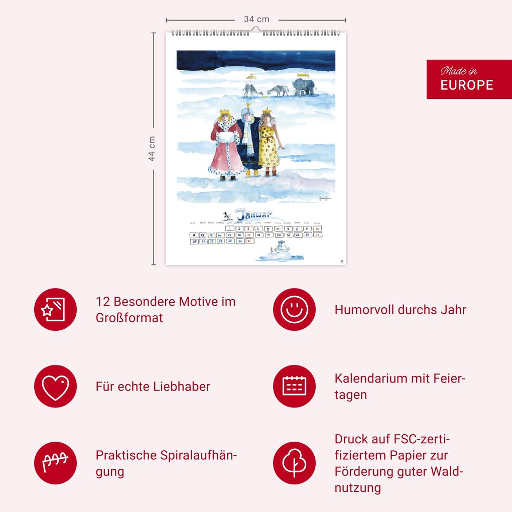 Weitere Ansicht: Helme Heine: Edition Kalender 2027 | Helme Heine