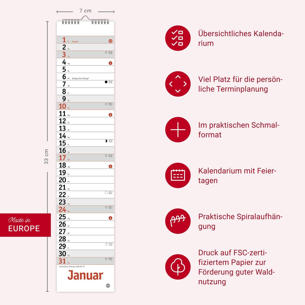 Weitere Ansicht: Langplaner mini, rot 2027