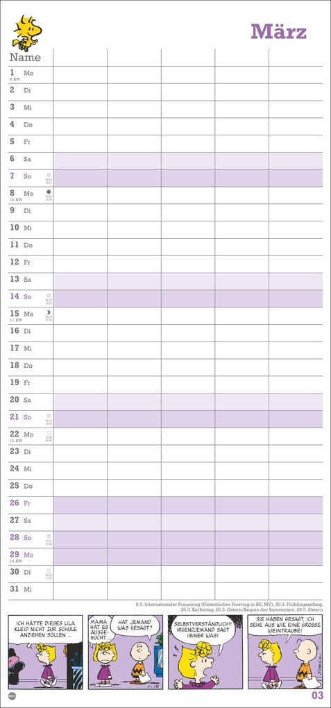 Weitere Ansicht: Peanuts Familienplaner 2027