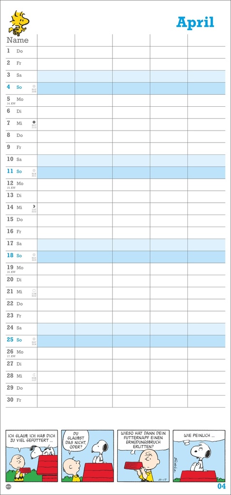 Weitere Ansicht: Peanuts Familienplaner 2027