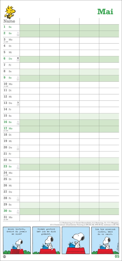 Weitere Ansicht: Peanuts Familienplaner 2027