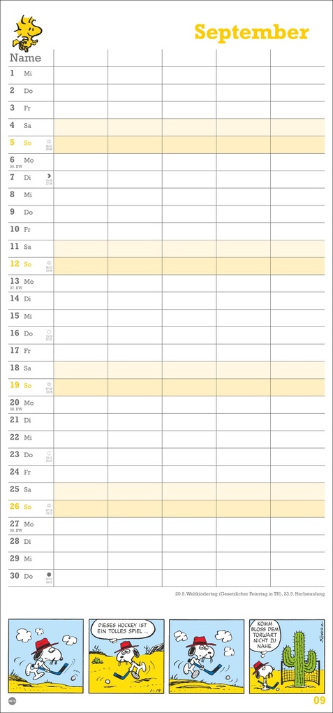 Weitere Ansicht: Peanuts Familienplaner 2027