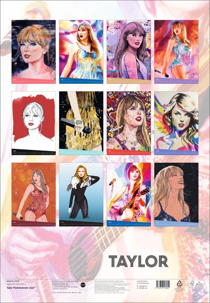 Weitere Ansicht: Taylor Posterkalender 2027