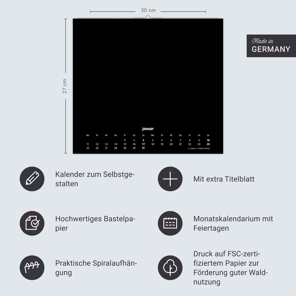 Weitere Ansicht: times&more Bastelkalender schwarz 2027