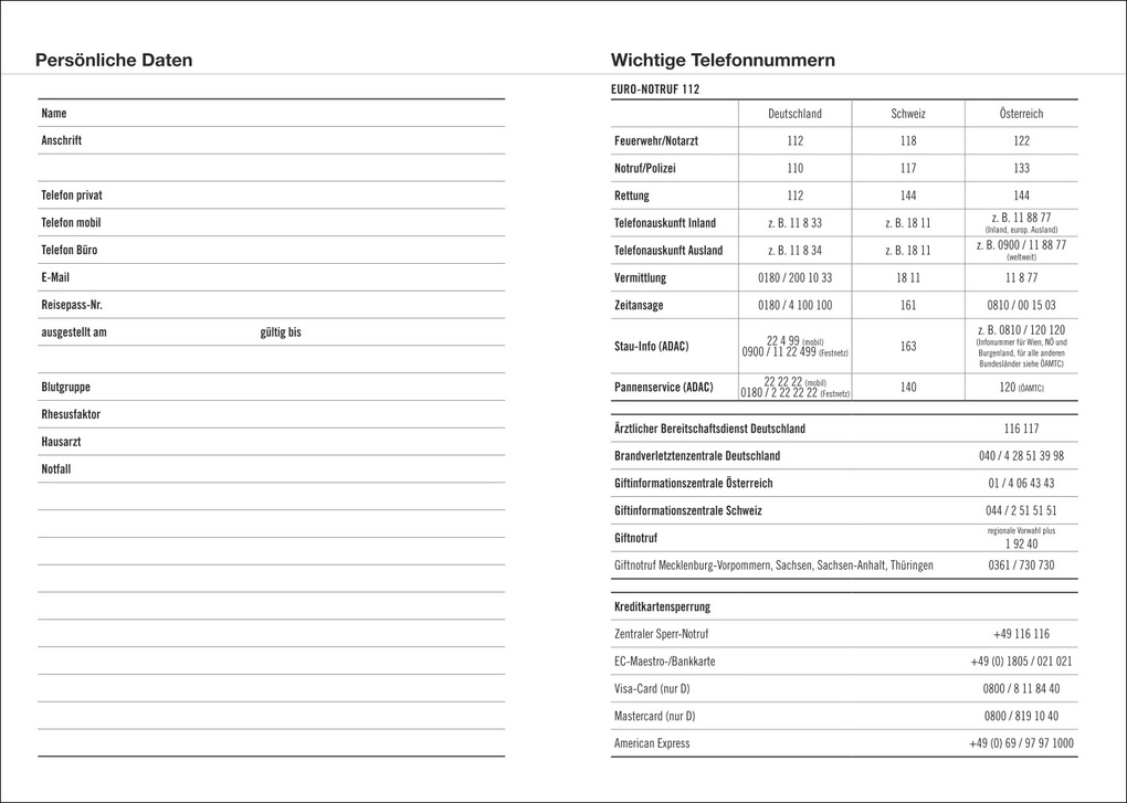 Weitere Ansicht: Terminer A6, Leder schwarz 2027