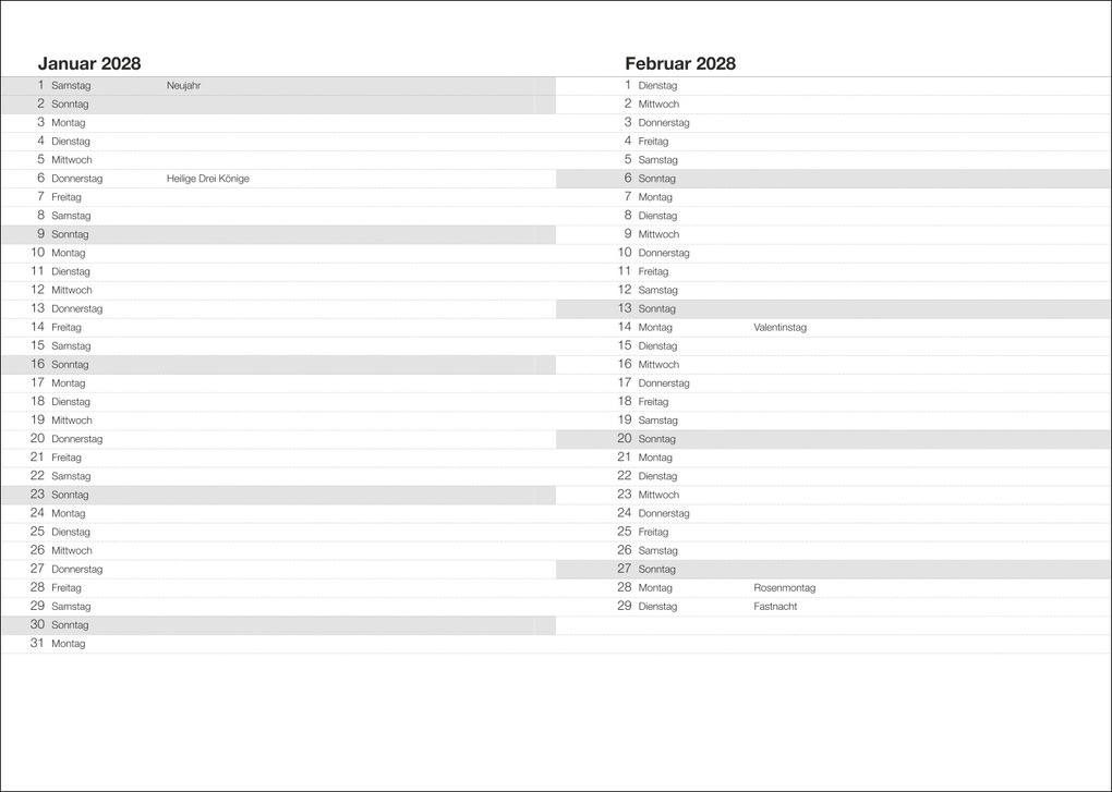 Weitere Ansicht: Terminer A6, Leder schwarz 2027