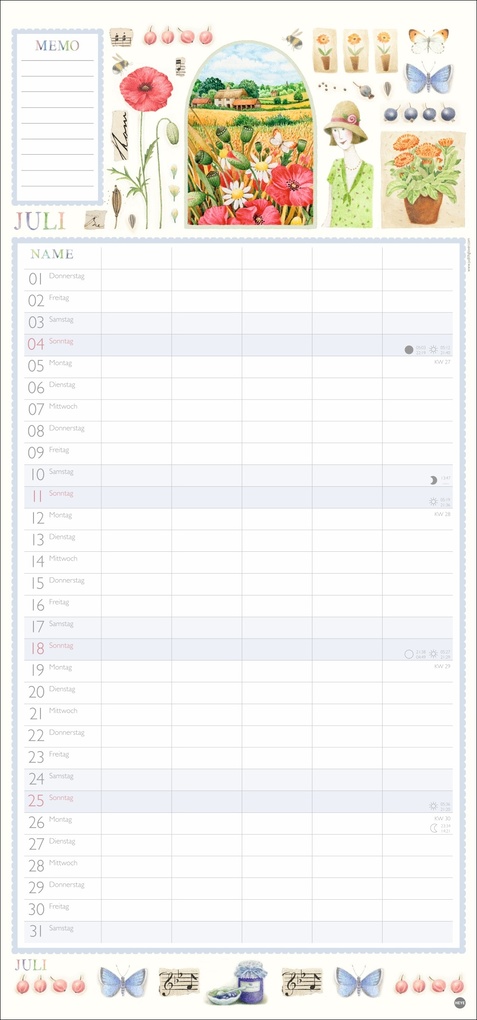 Weitere Ansicht: Judith Glover: Familienplaner 2027 | Judith Glover