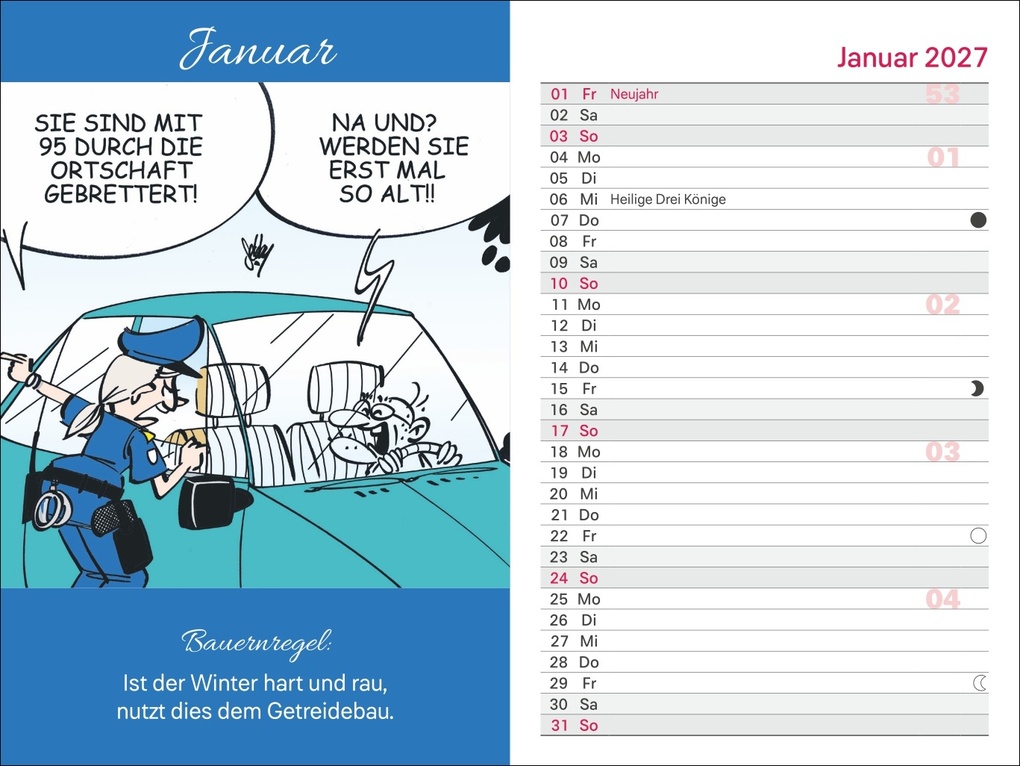 Weitere Ansicht: Rentner Kalenderbuch A6 2027