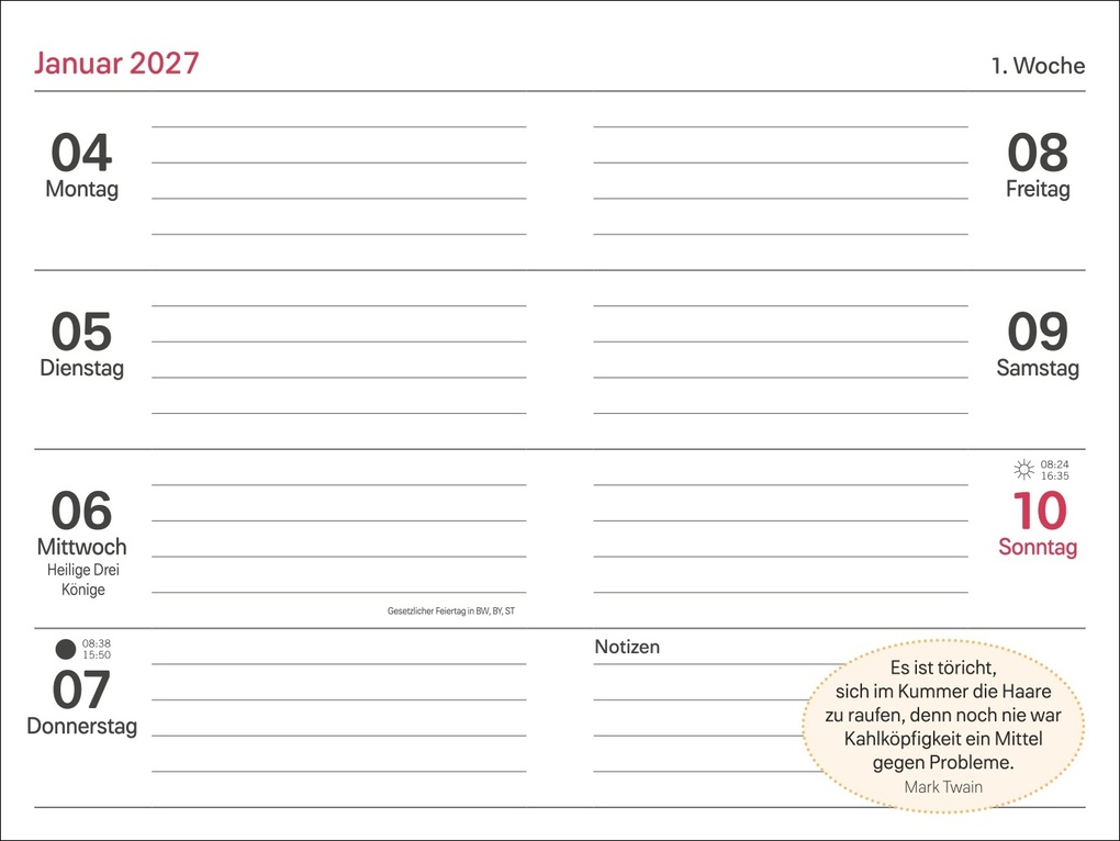 Weitere Ansicht: Rentner Kalenderbuch A6 2027