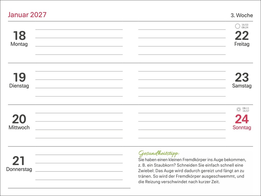 Weitere Ansicht: Rentner Kalenderbuch A6 2027