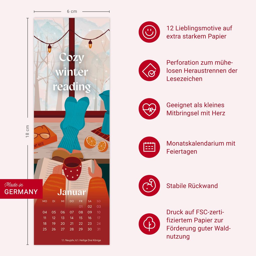 Weitere Ansicht: Book Love Lesezeichen & Kalender 2027